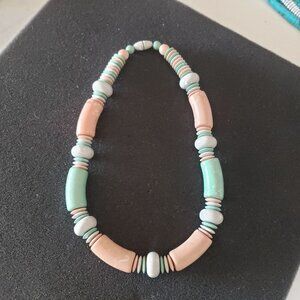 Vintage Avon Pastel‎ Bead Necklace - Unique Retro Jewelry